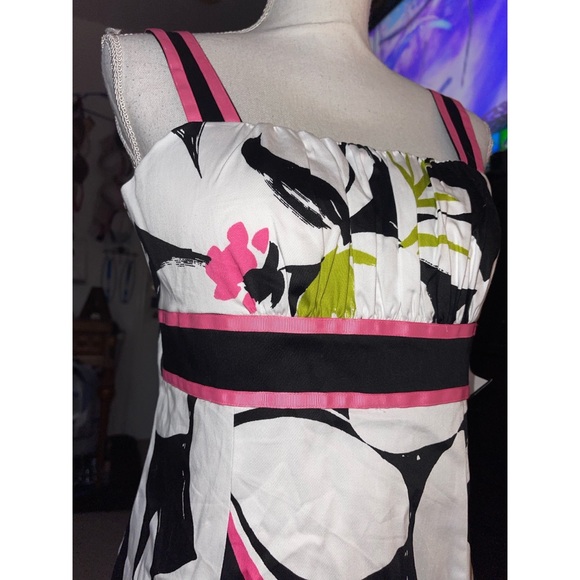 Kid’s Black & White Floral Print Beautiful R & K Tank Dress 💖 - Picture 5 of 17